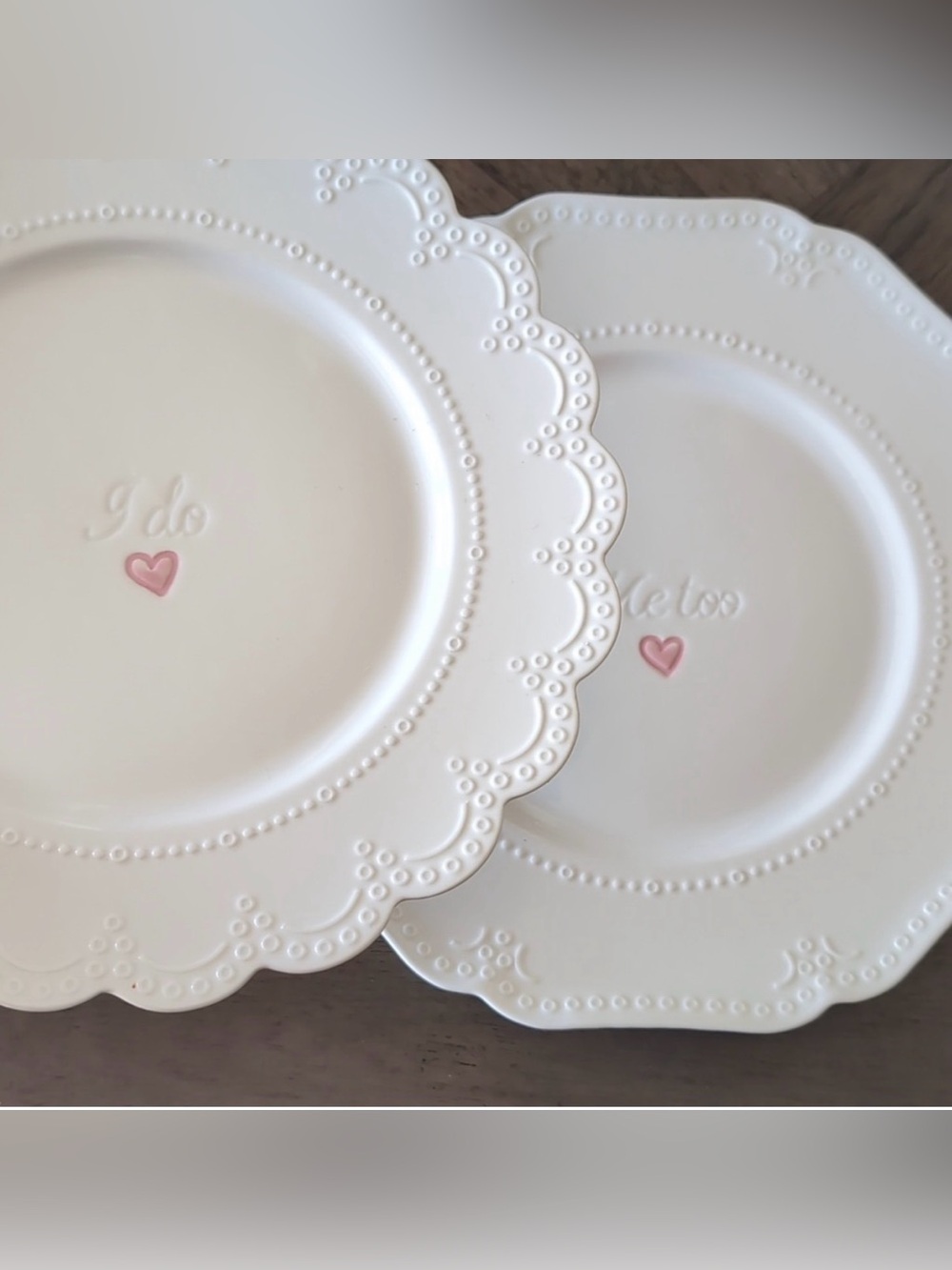 I do, Me too dinner plate set (2) - BHLDN